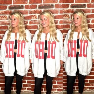 Custom Game Day split Crew Cardigan Sweatshirt, Choose your team and colors